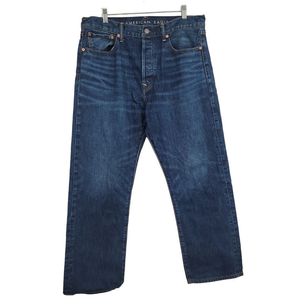 American Eagle Jeans Men 36x32 Dark Wash Straight Leg Button Fly Streetwear Work